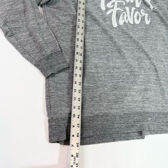 Wildfox Pullover Sweatshirt Women's XL Pour Favor Iridescent Lettering Raglan - Picture 4 of 10